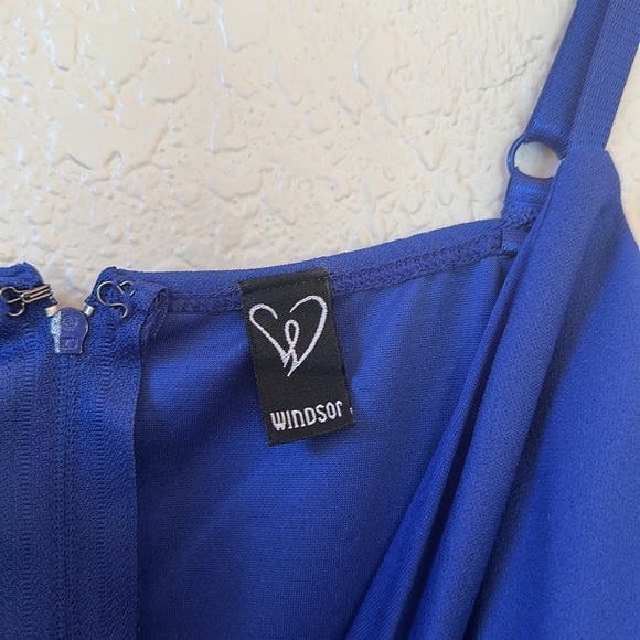 Windsor Ruched Cobalt Blue Mini Dress - Picture 6 of 7